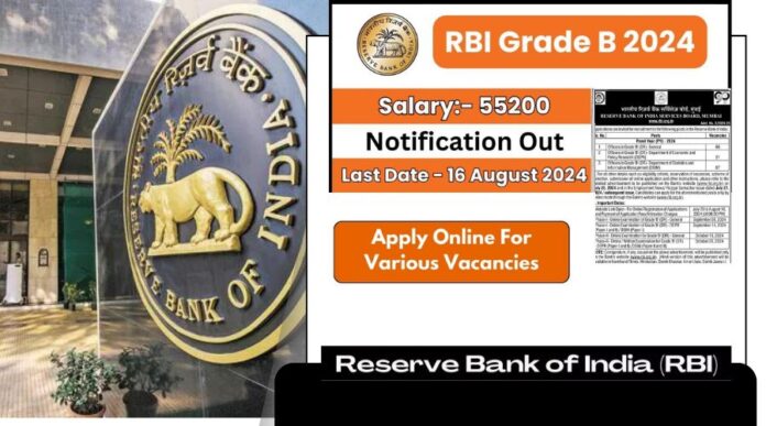 RBI Grade B 2024 Notification Out, Exam Date, Online Form, 94 Vacancy