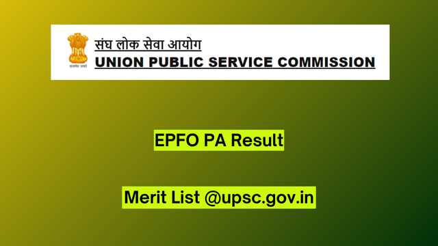 EPFO PA Result 2024