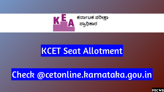 KCET Round-I Seat Allotment