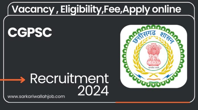 CGPSC Professor Jobs Notification 2024