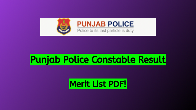 Punjab Police Constable Result