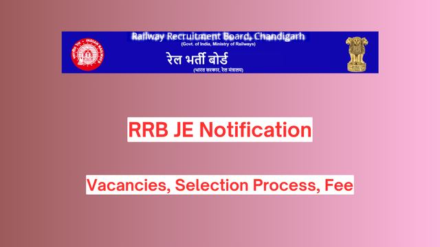 RRB JE Notification 2024