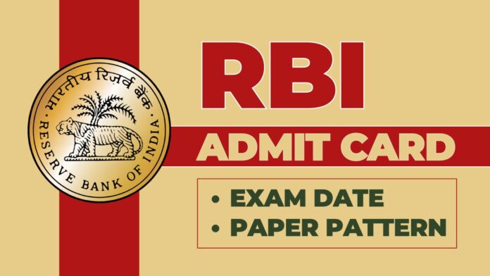 rbi grade b admit card