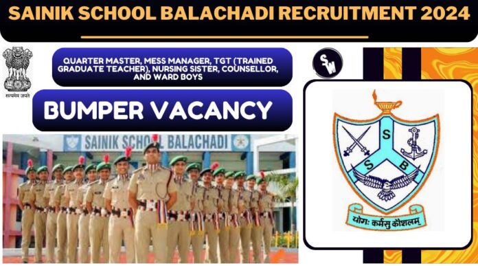 Sainik School Balachadi Recruitment 2024