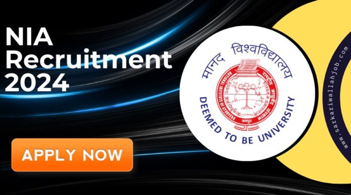 National Institute of Ayurveda Recruitment 2024