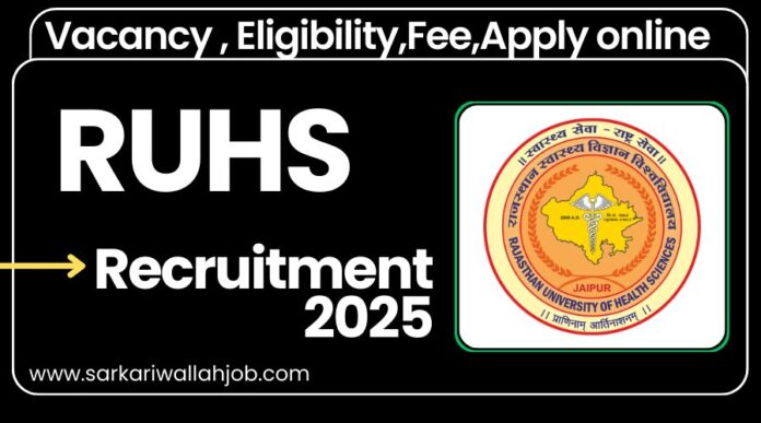 Rajasthan RUHS Recruitment Notification 2025