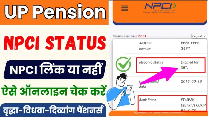 UP Pension Check NPCI Status 2024 : पेंशन से NPCI लिंक है या नहीं ऐसे पता करें