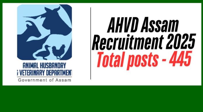 AHVD Assam Recruitment 2025