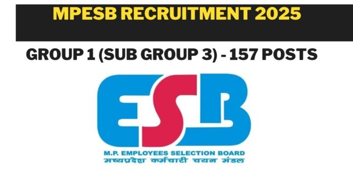 MPESB Group 1 Recruitment 2025